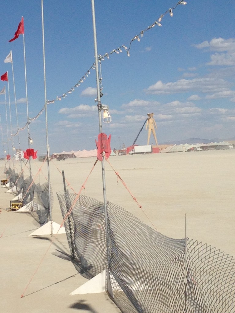 The Man, in the distance, as seen from the Charnival grounds.