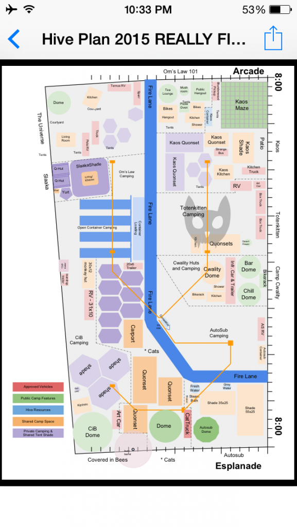 'The Hive' placement plan, giving you an idea of how much pre-planning goes into building even a small part of this city.