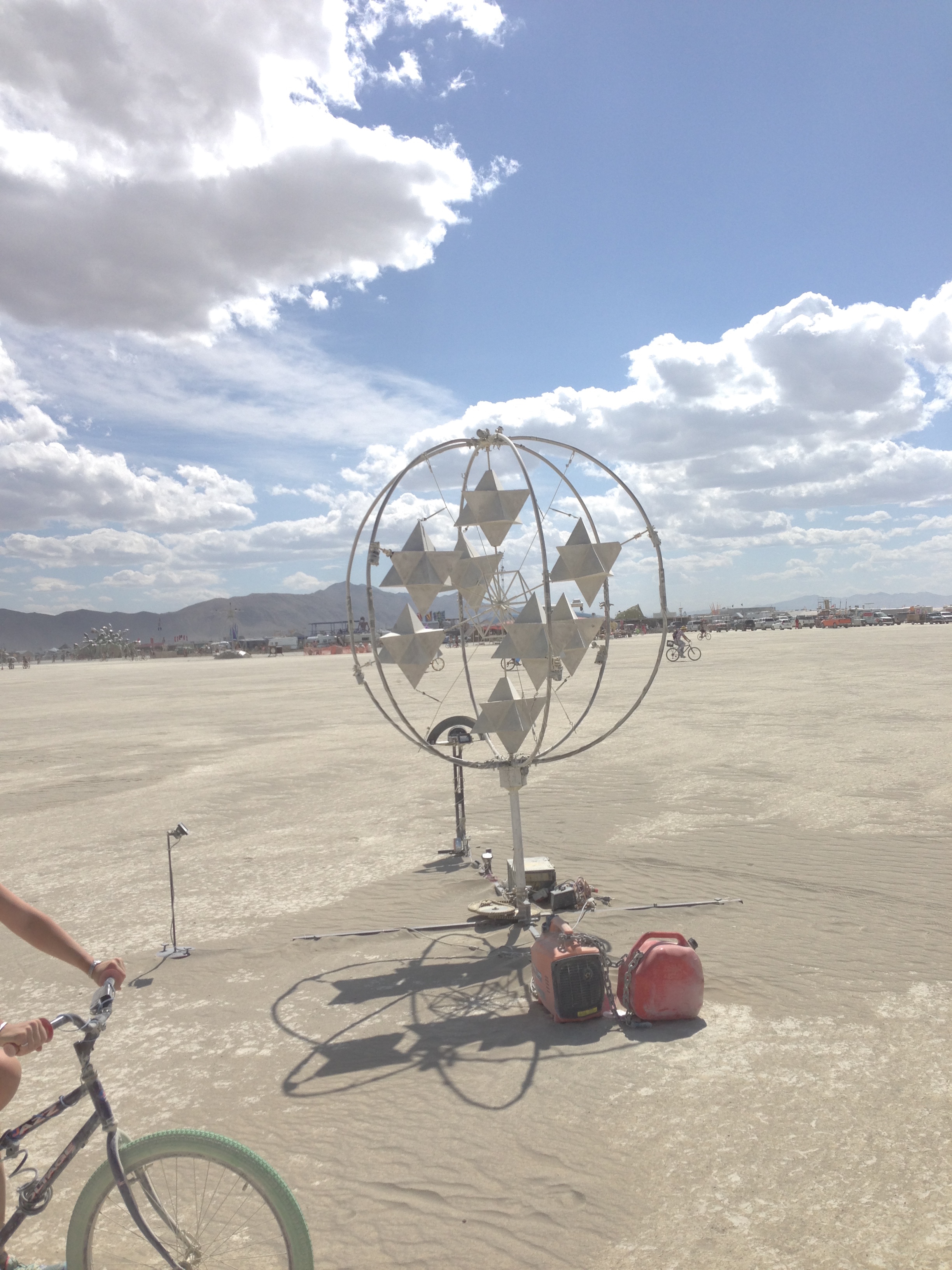 Intersecting tetrahedral wind chimes!