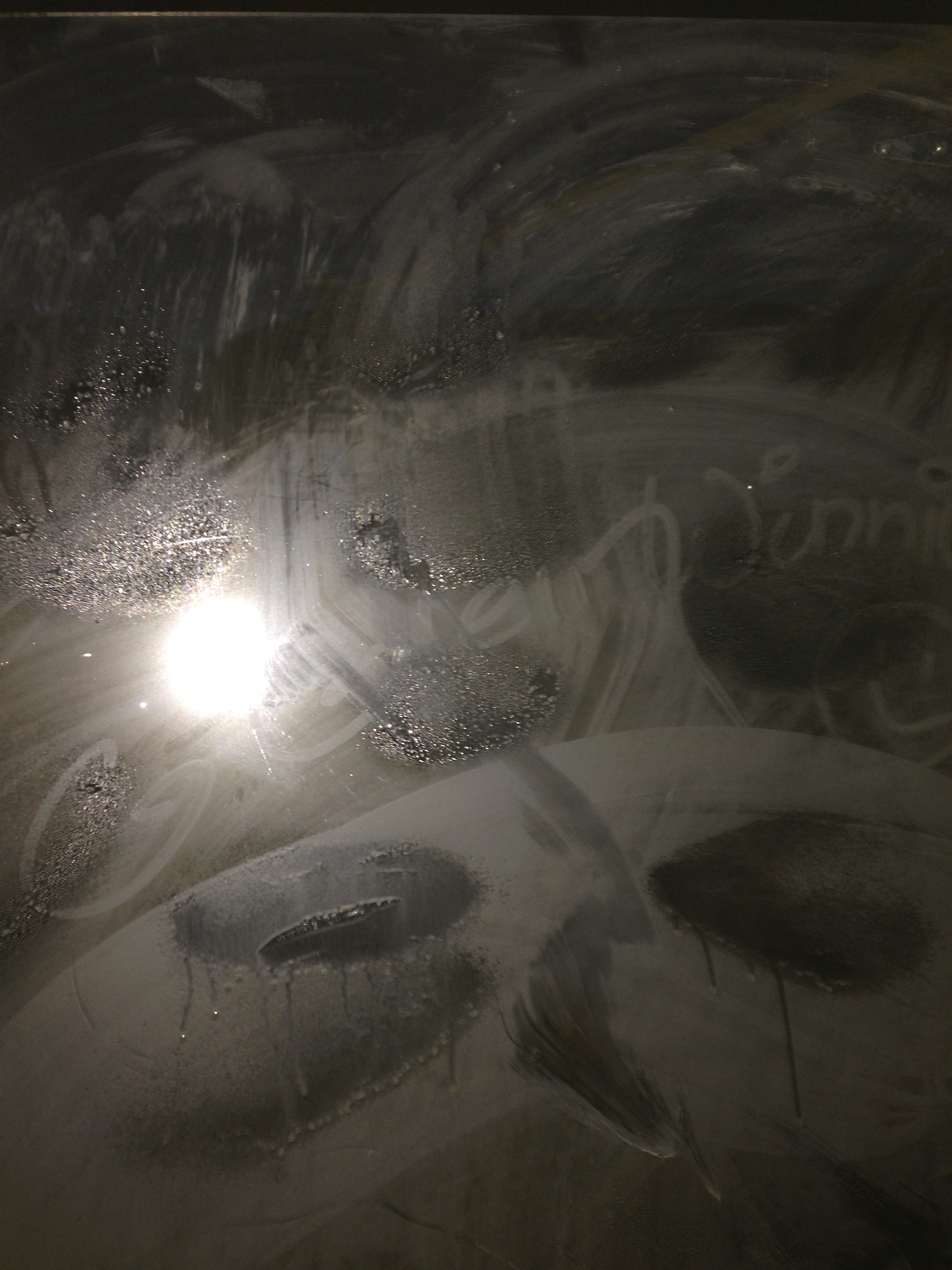 Some of the inscrutable things people draw on fiery, dusty mirrors.