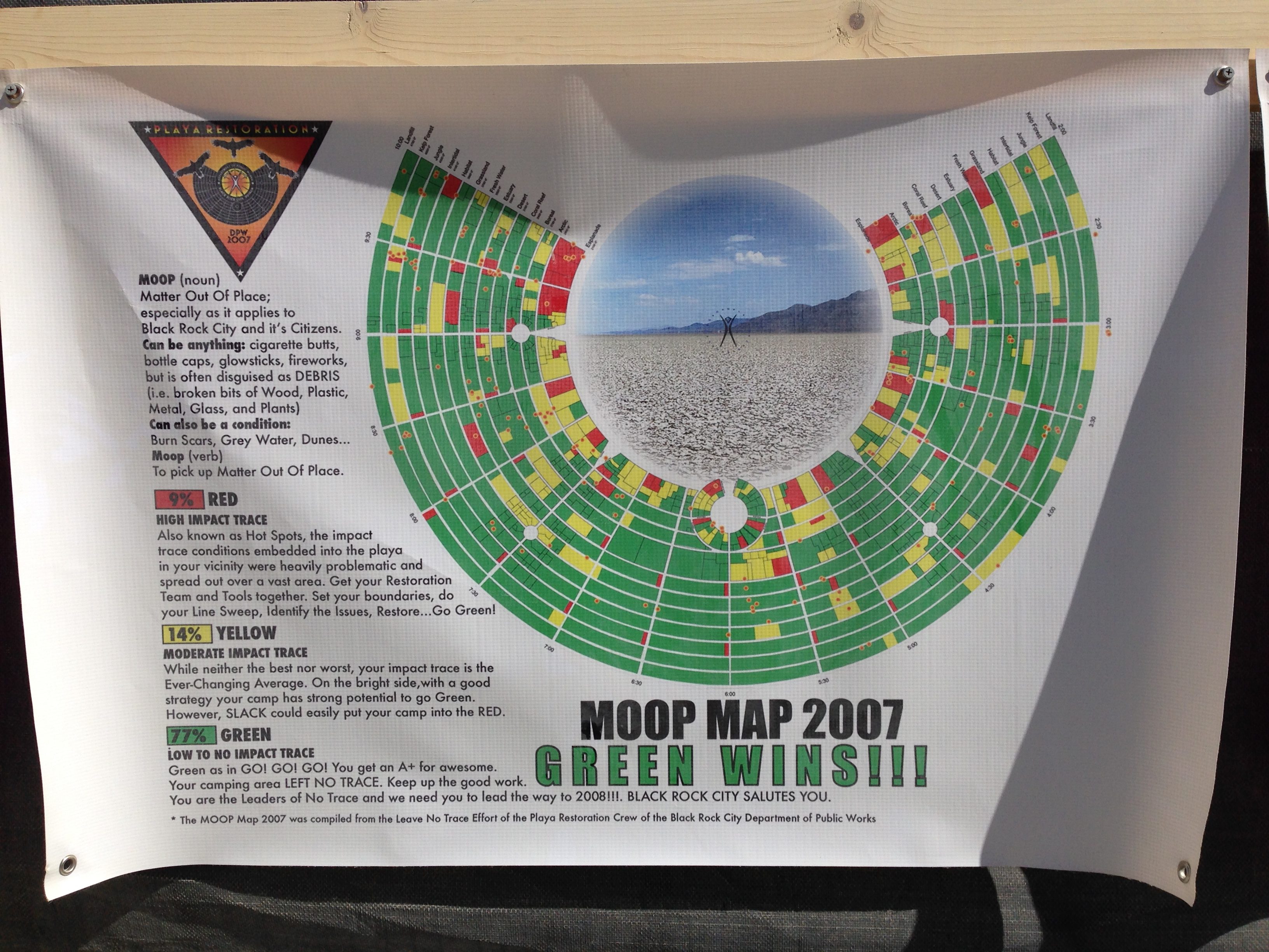 Moop Map 2007 "Green Wins!": Note how one year of measuring and enforcement has made a noticeable difference.