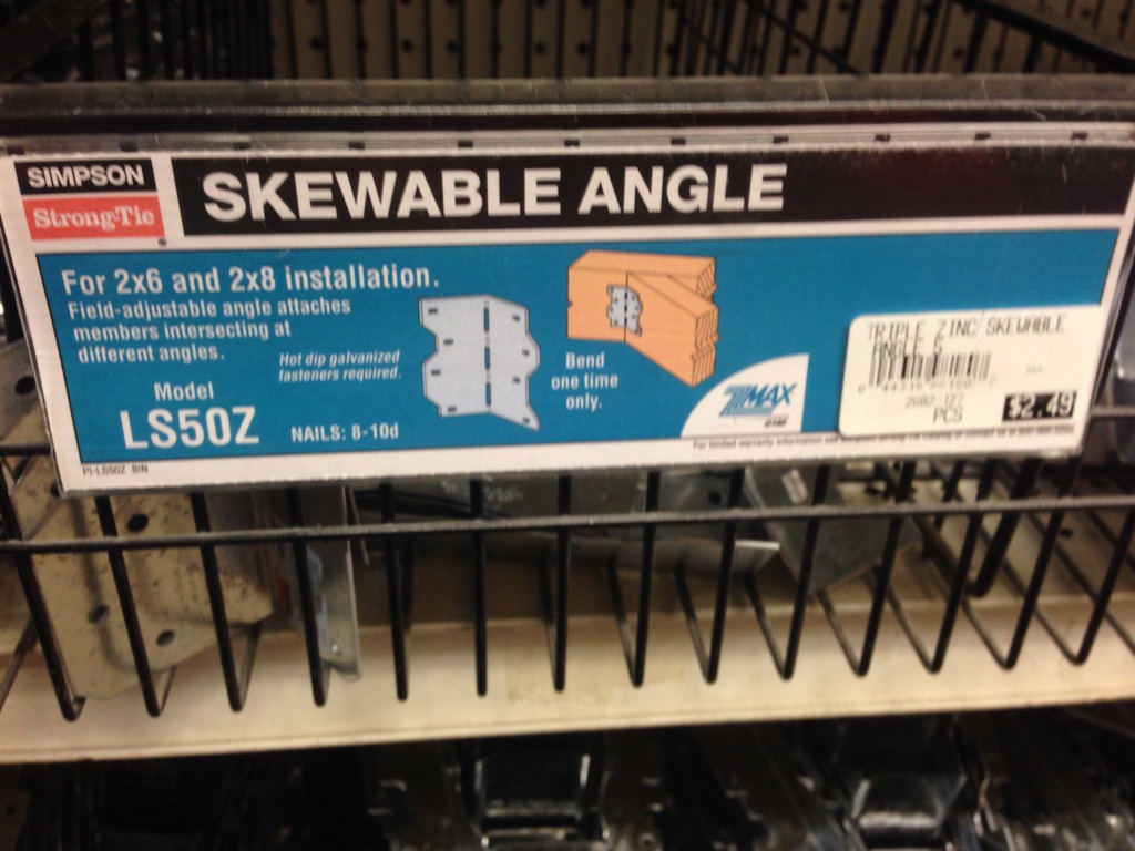 'Skewable Angle' bendable metal.  Just like a hinge, but cheaper and more fragile!