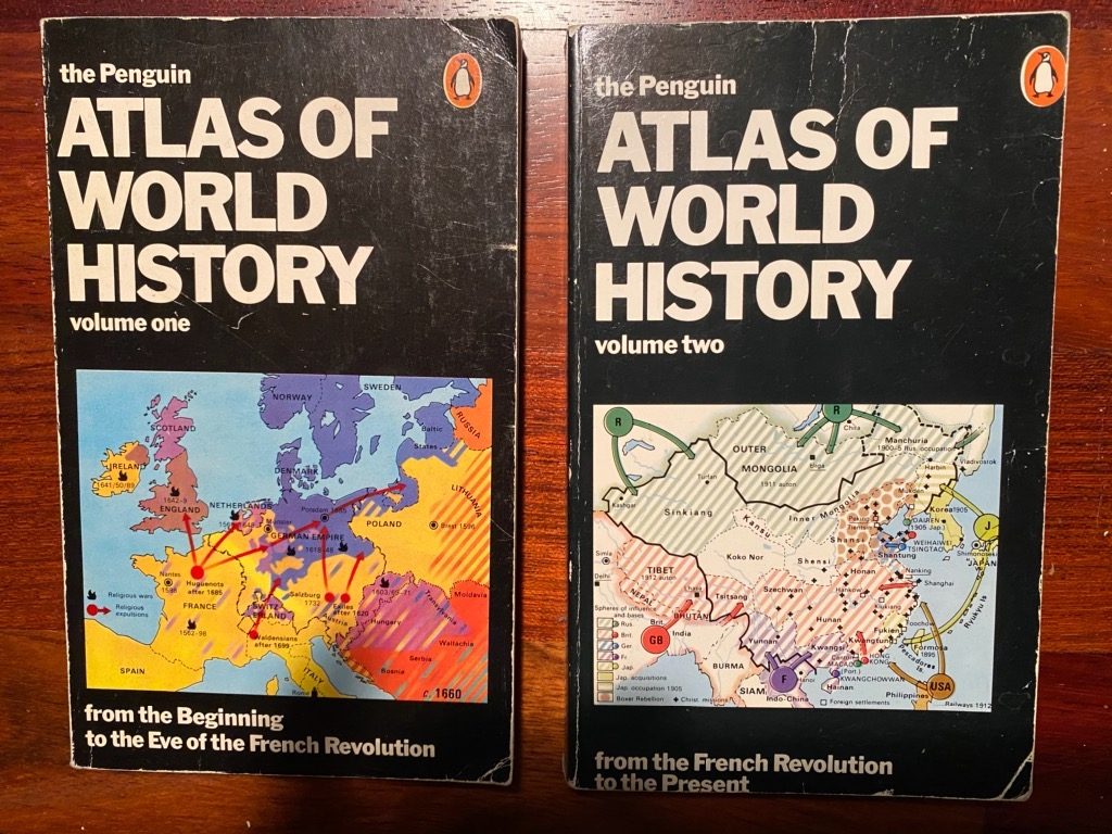 Penguin Atlas of World History, vols. 1 & 2.